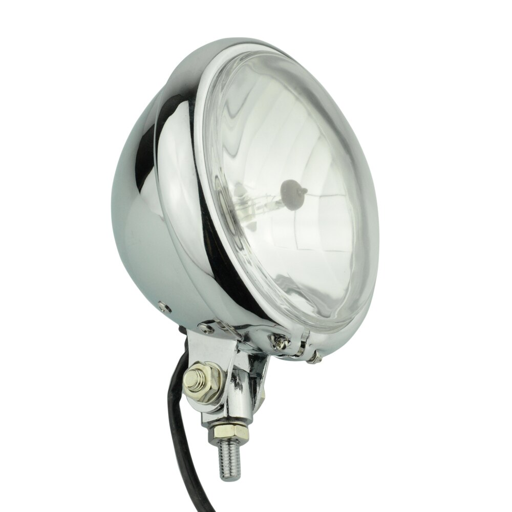 Motorrad 5.75 &quot;retro Scheinwerfer Kupfer Braun Kopf Lampe Universal- Jahrgang Hohe Abblendlicht für Harley Springer Zerhacker Cafe Rennfahrer: Chrom