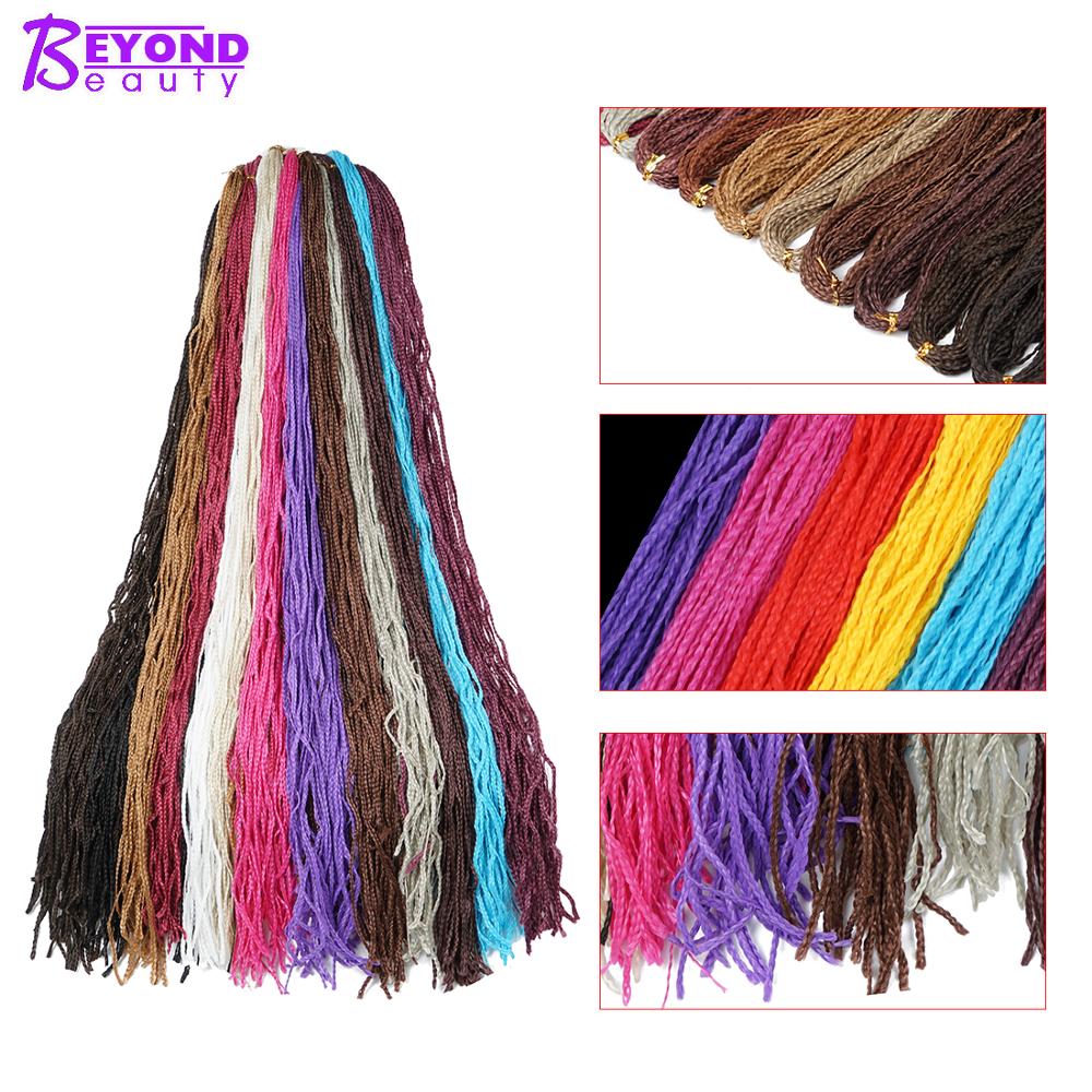 Box Braids Extensions Hair For Crochet Braids Synthetic Braiding Hair Micro Braid Crochet Hair Zizi Braids 50g / pack