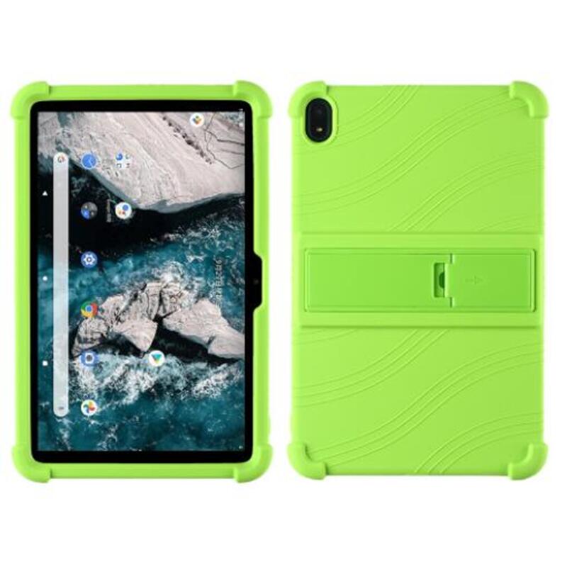 Til nokia  t20 10.36 android nokia  t20 ta-1392 blødt silikone cover stand cover bagpå beskyttende tablet cover beskytte skal: Grøn sag