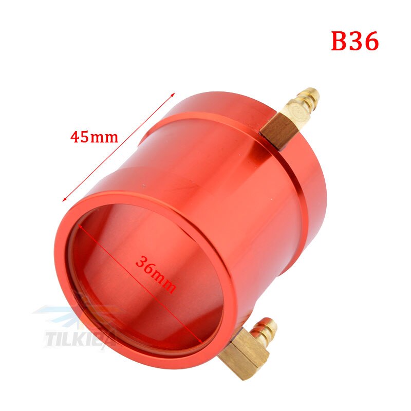 Barca del Rc CNC Marine Giacca di Raffreddamento ad Acqua Del Motore Watercool Giacca per B20/B28/B36/B40 ID 20/28/29/36/40 millimetri Barca del RC Motore Brushless: B36 Red 3645