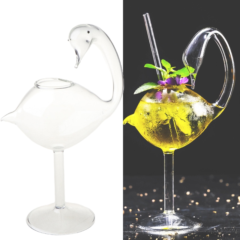 1 stk svaneformet cocktailglas, vinglas, vandkop til restauranter, bar, del
