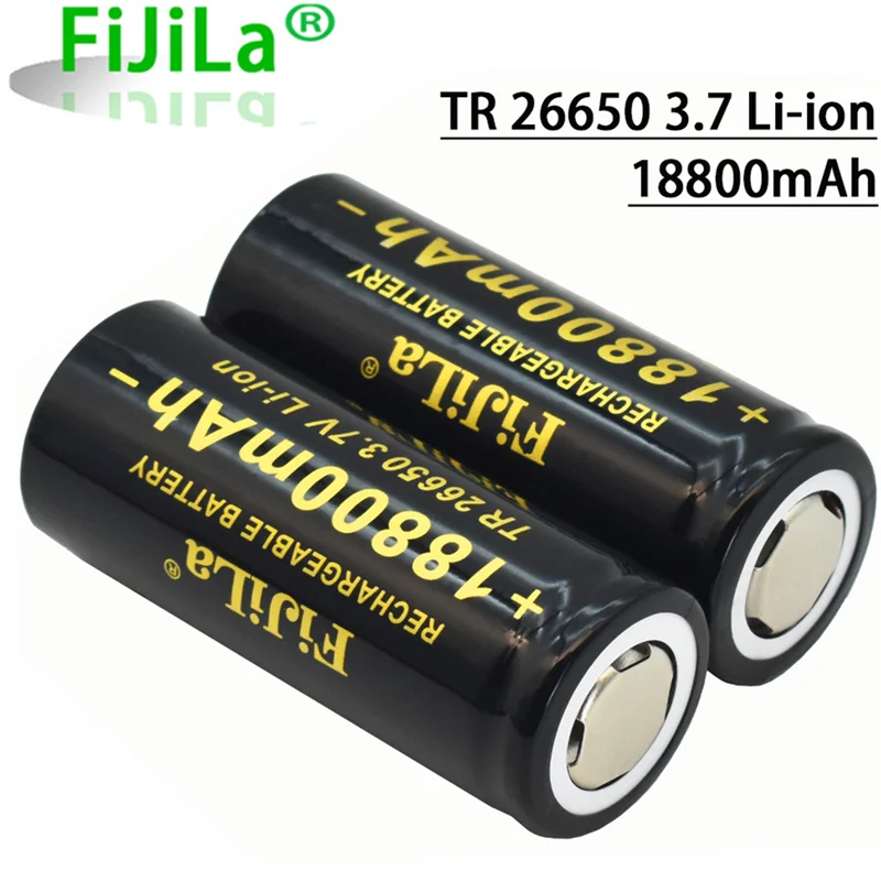 Original 26650 battery 18800mAh 3.7V 50A lithium ion rechargeable battery for 26650 LED flashlight