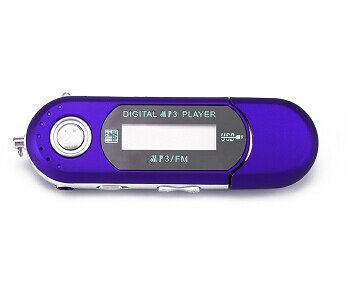 USB Digital MP3 Player Card Max jack Support Capacity output TF 3.5mm Radio audio Screen LED Built-in with FM 32GB: Blue