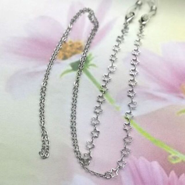Cadena de cristal antideslizante para mascarillas Unisex, collar de 70cm, correa de protección solar para el cuello, 1 unidad: 5