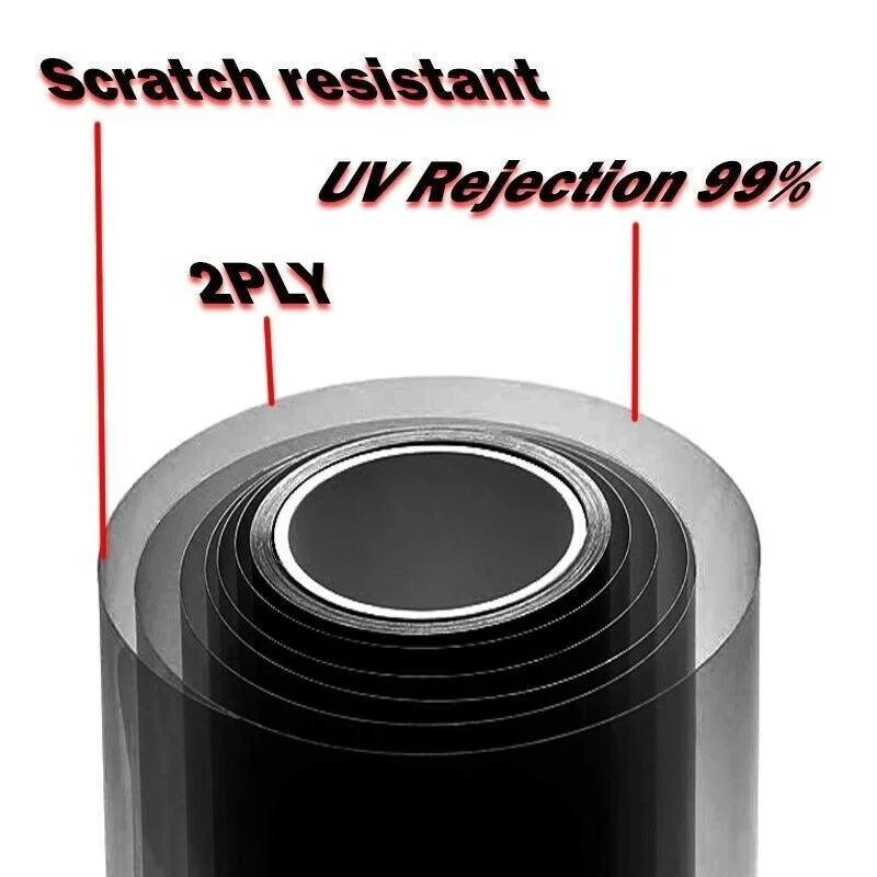 75 cm x 3 m Autofenster-Tönungsfolie für Auto, Zuhause, Büro, Glas, Sonnenschutzfolie, Nano-Keramik, Solar--UV-Schutz, Windschutzscheibenfolie, Rolle