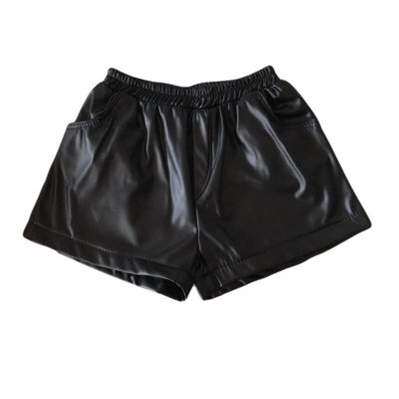 Piger shorts børn tøj pu læder bund bukser til pige forår vinter børn shorts leggings børnepige  aa3597