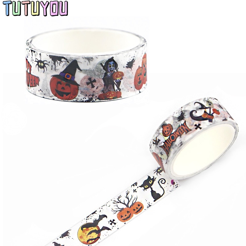 PC1555 Halloween Washi Tapes Diy Schilderen Papier Masking Tape Decoratieve Plakband Scrapbooking Stickers