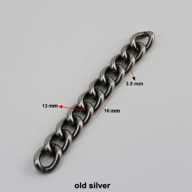 10 meters 5 meters 6 colors 4.0mm Line 13mm Roller metal light aluminum chain for hand bags long strap replacement