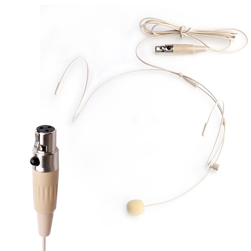 Pro dual ear hook mic headset hoofdmicrofoon voor shure all xlr 3 pin  ta3f