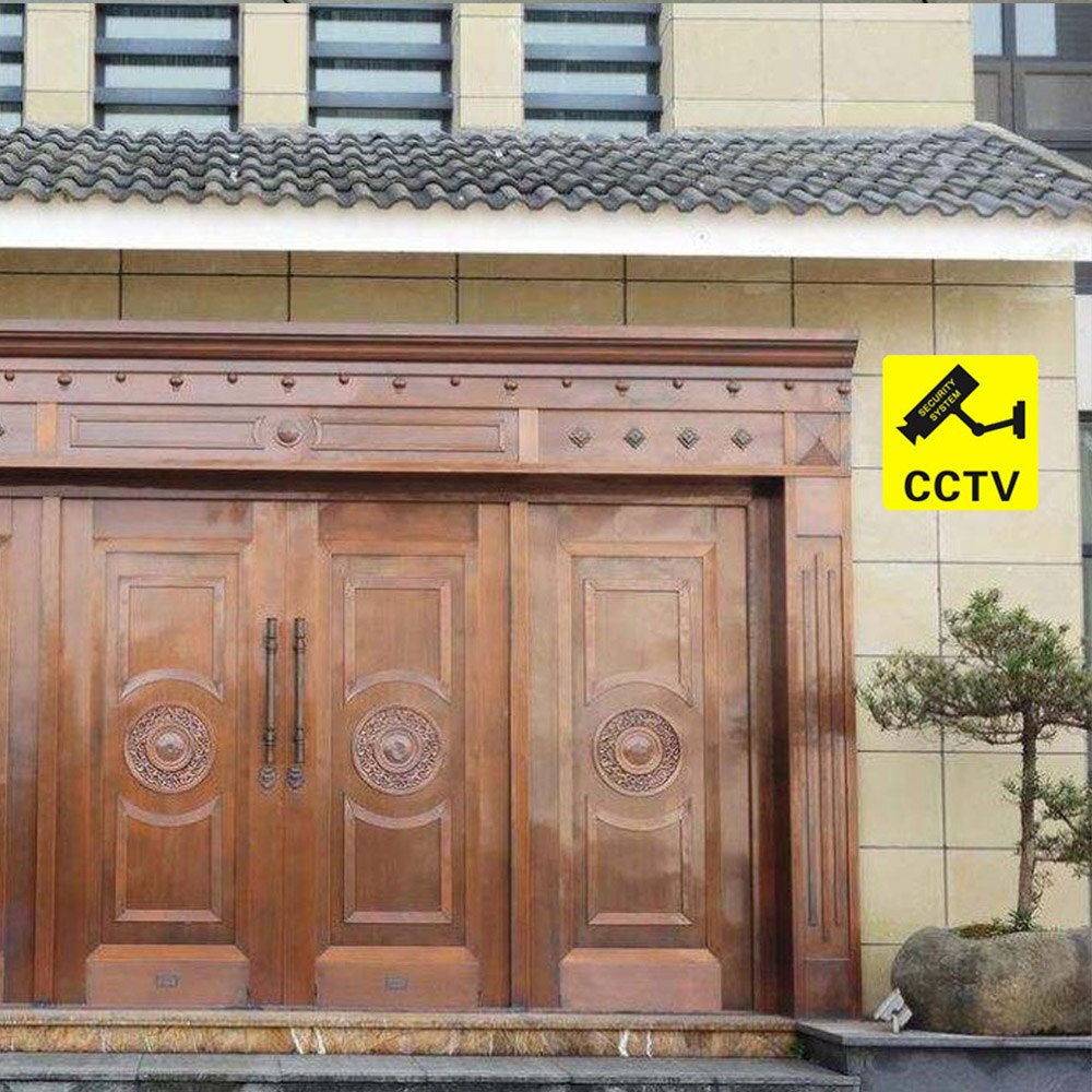 Pegatinas de Seguridad de vigilancia para cámara de Vídeo impermeable, calcomanías de alarma de advertencia para casa, oficina, tienda escolar, 10 Uds.