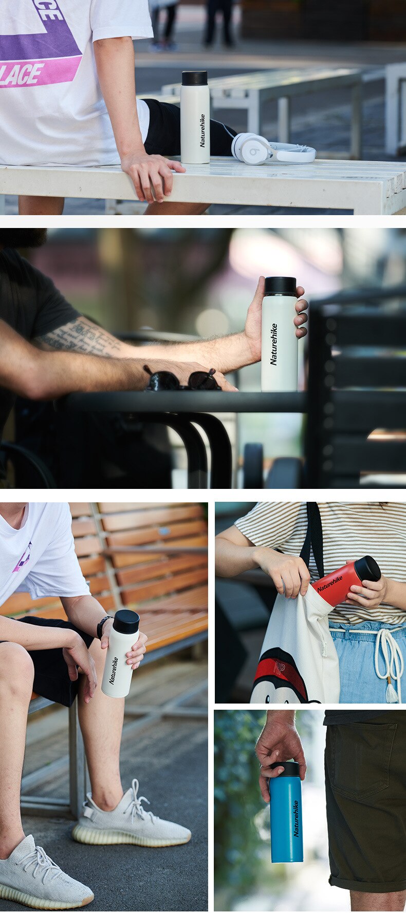 Naturehike termos kopp menn kvinner stor kapasitet 316 rustfritt stål termos utendørs bærbar vannkokerflaske