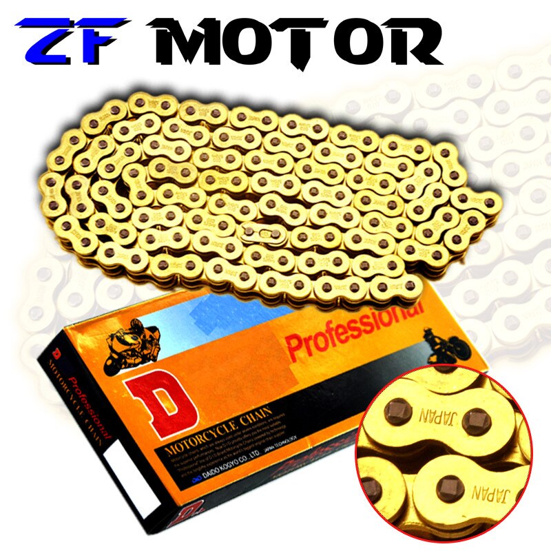 Cadena de 428 HV X 136 eslabones de motocicleta dorada/Cadena de MOTOCROSS cadenas de motocicleta