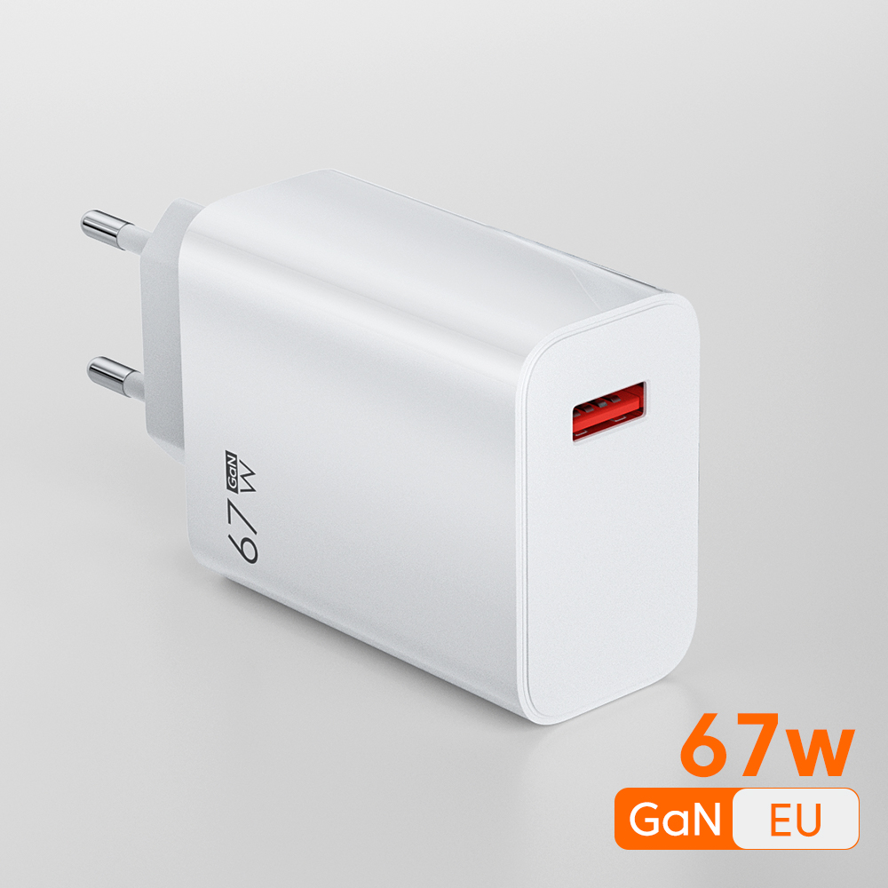 67W USB-snellader Quick Charge 3.0 voor Xiaomi Mi 14 13 12 11 Pro Mobiele telefoonoplader Adapter 6A USB Type C-kabel Reisstekker: IL