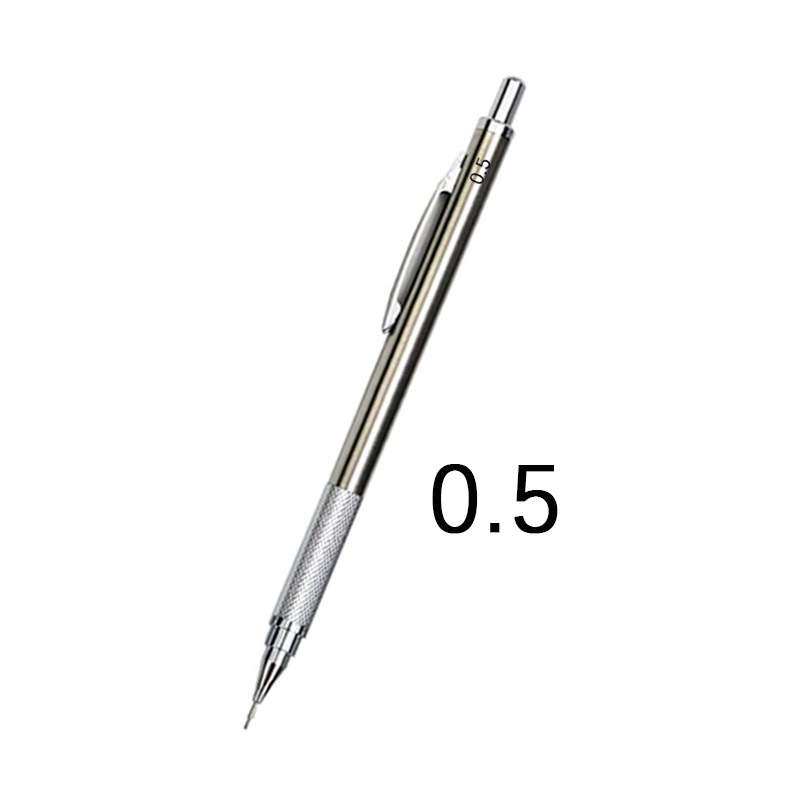 Matita meccanica professionale in metallo per schizzi 0,3/0,5/0,7/0,9/1,3/2,0/3,0 mm: YELLOW