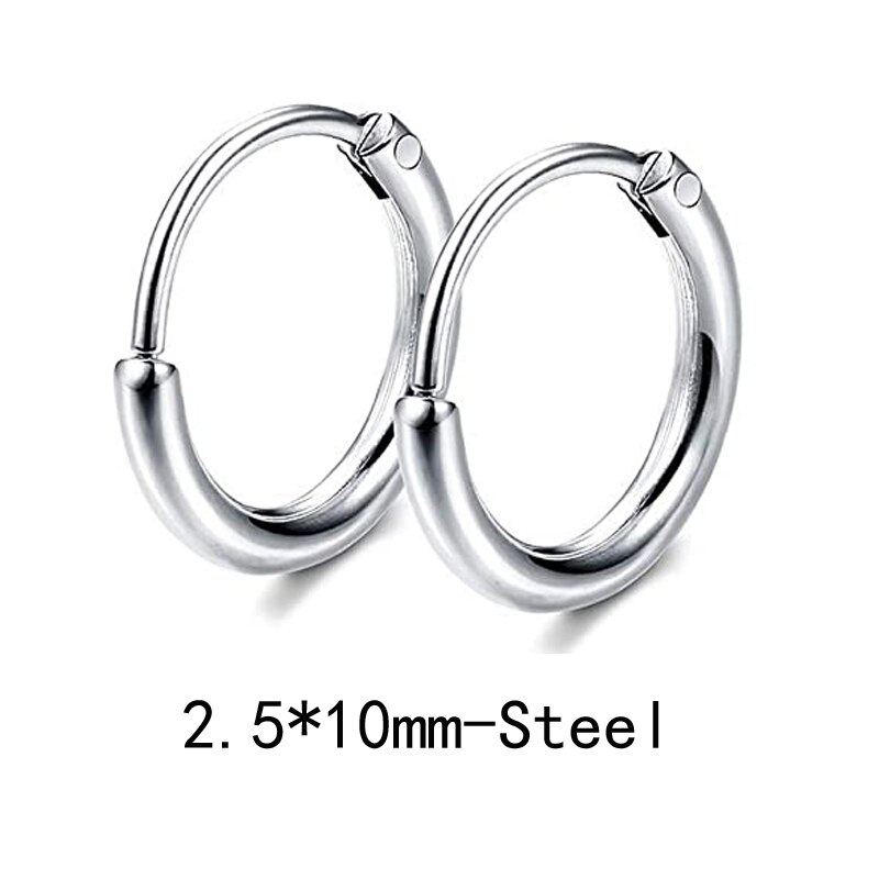 9 Paare/18 stücke edelstahl 2mm kleine ohrringe damen männer runde knorpel ohrringe einstellen: Stil C Stahl-1Paare