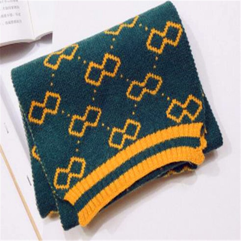 Han edition hair scarf knitting yarn color matching MAO qiu han edition in the fall and winter of double-sided baby bib 7589: 7589-tarmac / 1-2 Years