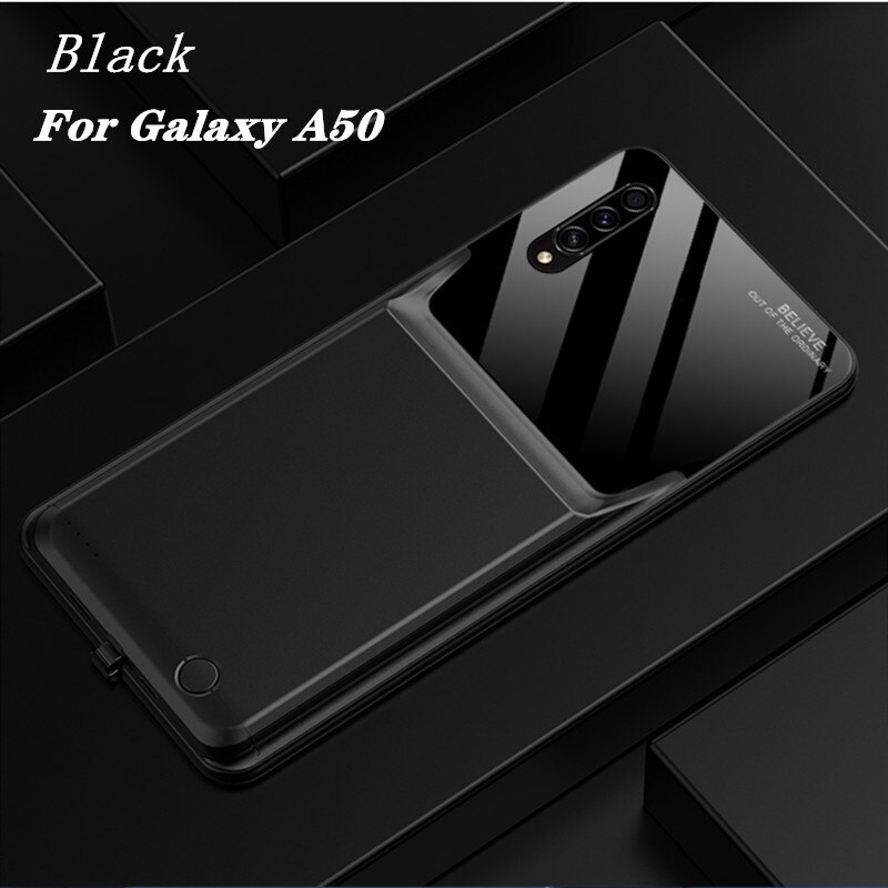 Backup Battery Charging Cover for Samsung Galaxy A50 A50S Battery Case Portable Power Bank Battery Charger Case For Galaxy A30S: Black For A50