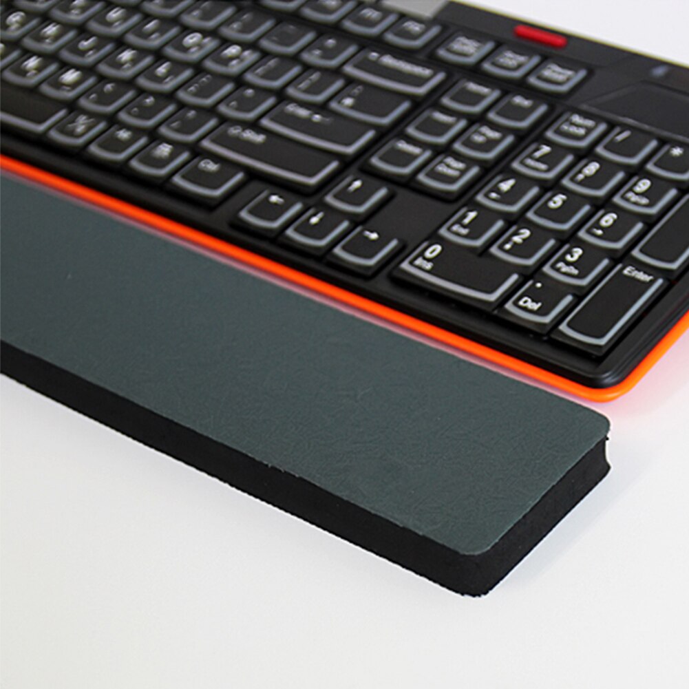 Reposamuñecas para teclado ergonómico muñequera 44X6,5X1,4 CM antideslizante y hecho de reproductor de goma Natural