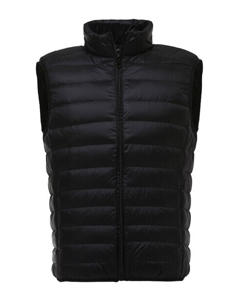 Vest Men Winter Duck Down Vest Mens Casual Sleeveless Jackets Ultralight 90% Vests Colete Masculino Men's Outwear Waistcoat: Black / XXXL