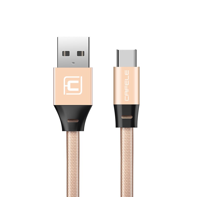 Cafele USB Type C voor Xiaomi A1 Type C Kabel voor Huawei Mate 10 Pro Type C Snelle Lading 5V 2.4A USB Type-c Kabel: Gold