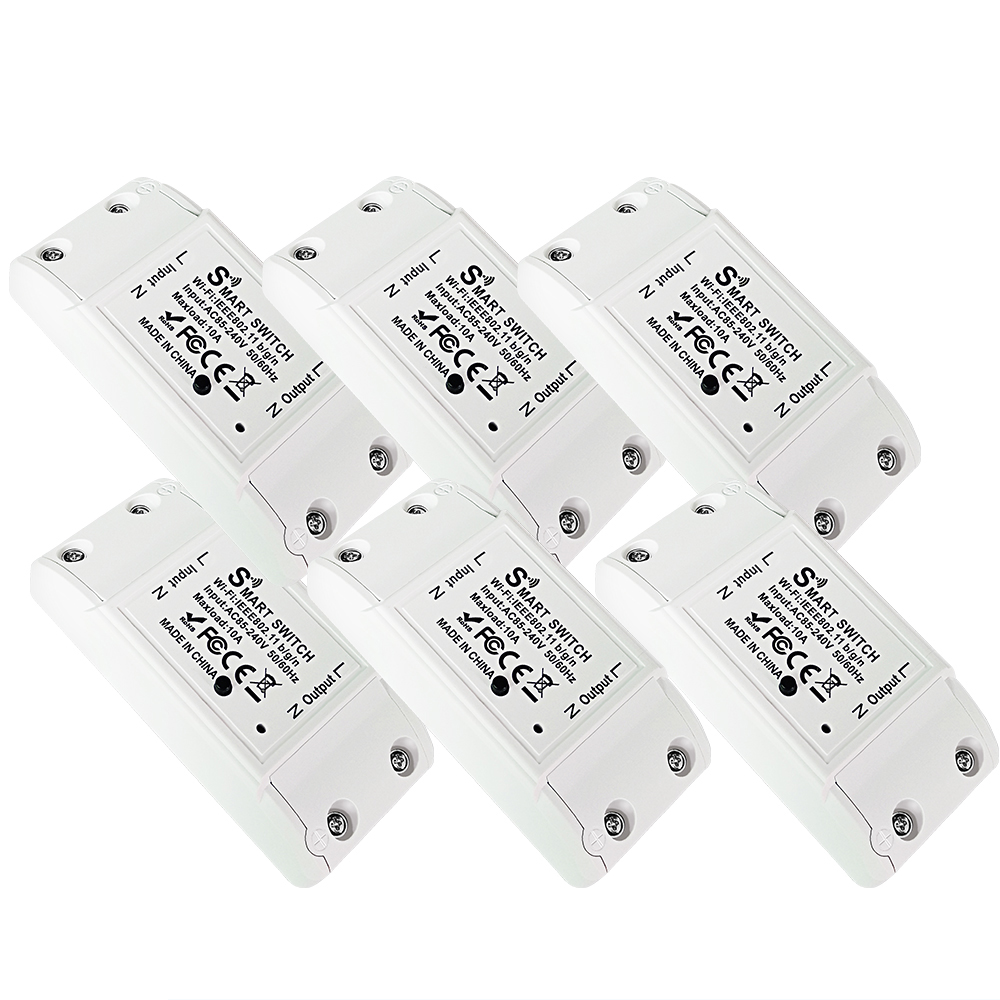 WGHINE CozyLife WiFi accorto interruttore modulo interruttore automatico 10A interruttori della luce temporizzati senza fili supporto Alexa Siri Google Alice: Avorio