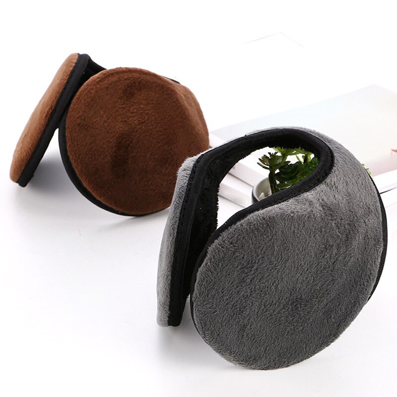 Unisex Winter Earmuffs Fleece Ear Warmer for Men Women Behind the Head Fur Ear Cover Protector Headband Earlap Brand