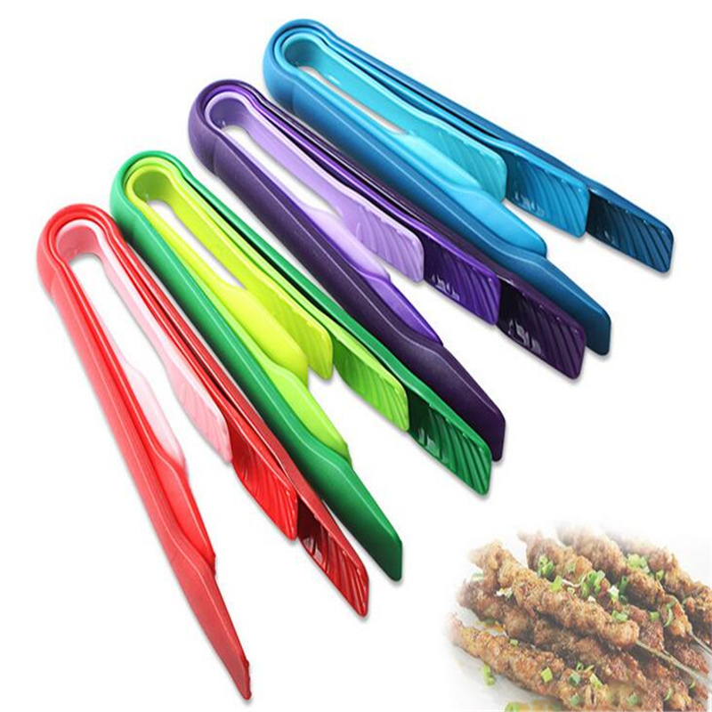 3 unids/set de plástico pinza para bufé de ensalada comida Tong pastel pan pinzas de servir barbacoa cocinar parrilla freír utensilios de cocina