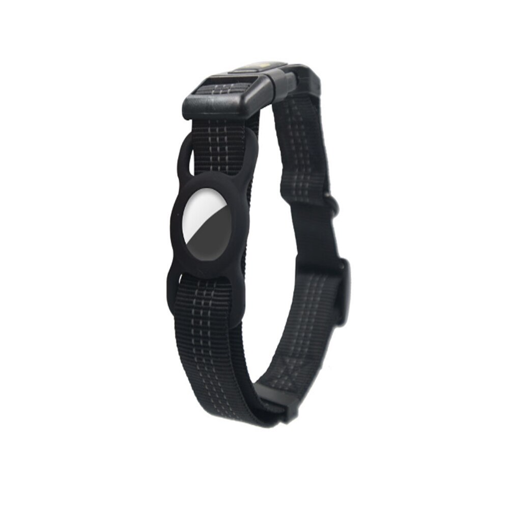 Airtag Dog Collar Heavy Duty Dog Collar With Airtag Holder Case Adjustable Padded Air Tag Pet Collar For Medium Large Dogs: Black / M