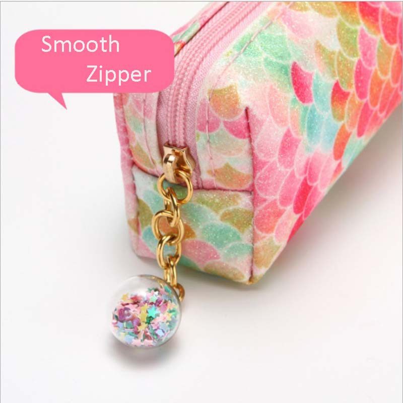 Pennal paljett rosa søt astuccio glitter for jenter piornik pennenzak okul kalem kutusu piurnik kotak pensil skoleutstyr