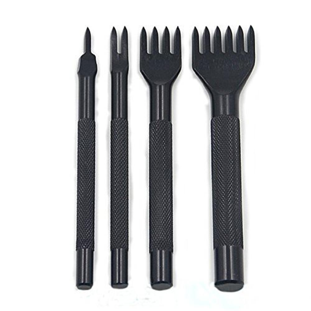 18Pcs/set Leather Craft Punch Tools Kit Stitching Carving Working Sewing Saddle Groover Leather Craft DIY Hand Tools