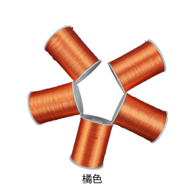 Metall draht nicht verblassen fest kreuz stich bunte seidenfaden perlen hand seil schmuck zubehör nähgarn: Orange 1pcs