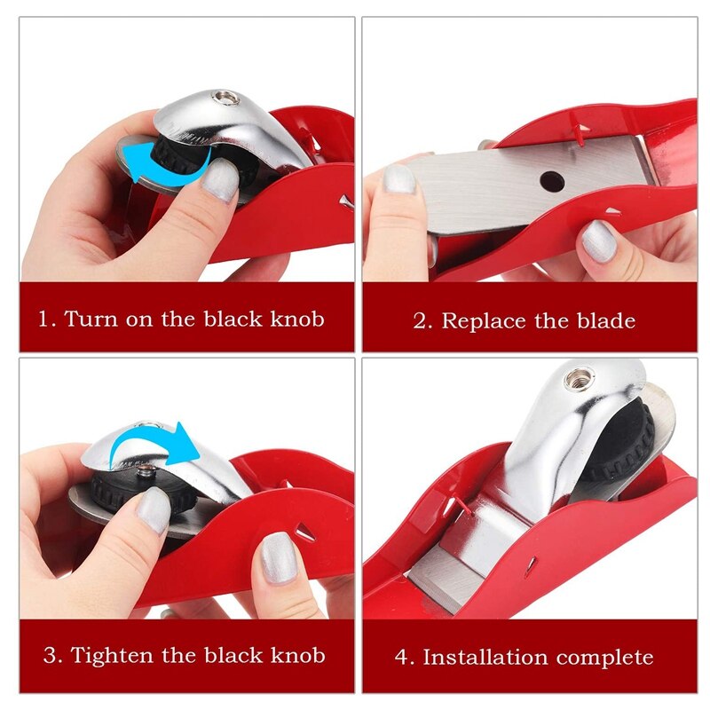 Retail Mini Hand Planer with 2 Pieces Replacement Blade Adjustable Block Plane for Wood Craft Wood Working