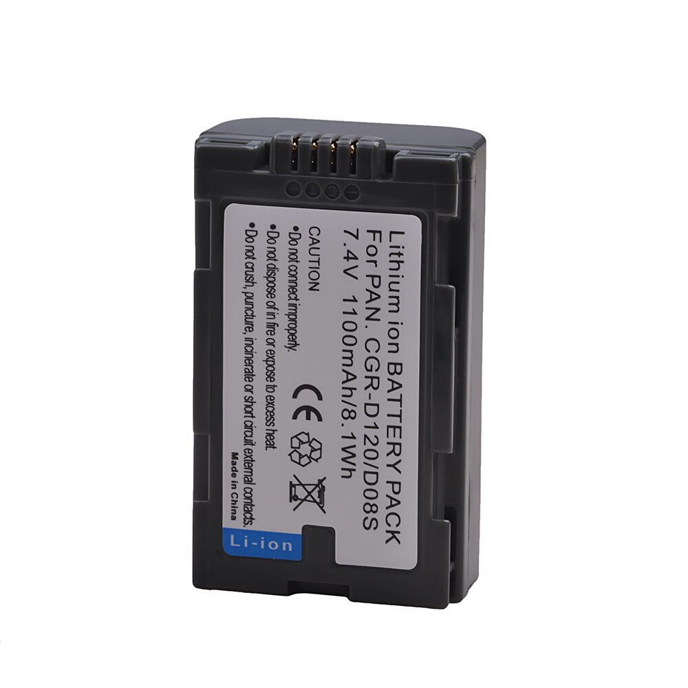 2pcs Spare Battery Pack for CGR-D08 CGR-D08A CGR-D08A/1B CGR-D08R CGR-D08S CGR-D110 CGR-D120 CGR-D120A PV-DBP8 PV-DBP8A Battery