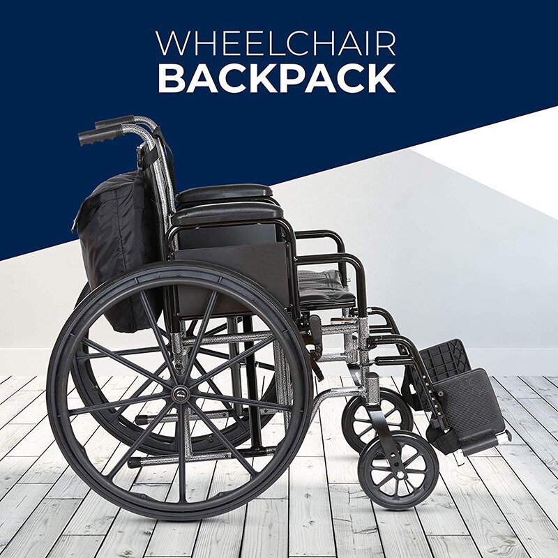 Bmdt-rullstolsväska utomhus portabel rullstol ryggsäck shopping förvaring skoter rollator ram förvaring handväskor