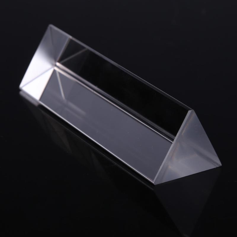 Rainbow Optical Glass Prism Triangular Precision Optical Glass Right Angle Reflecting Surveying Physics Education Teaching Tool
