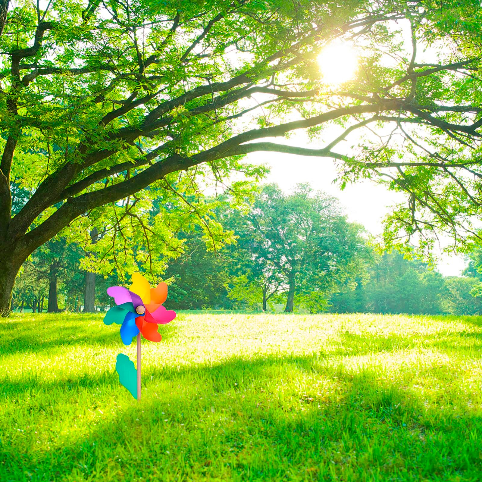 Regenboog Windmolen Wind Spinner Ornament Tuin Windmolen Decoratie Gazon Outdoor Camping Kinderspeelgoed Tuin Yard Party