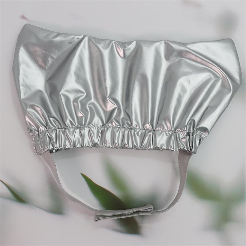 Bath Shower Cap For Cat Bathing Anti-ear Water Hood Pets Waterproof Cap Adjustable Ear Proof Bath Hat Cap Pet Grooming Supplies: M silver
