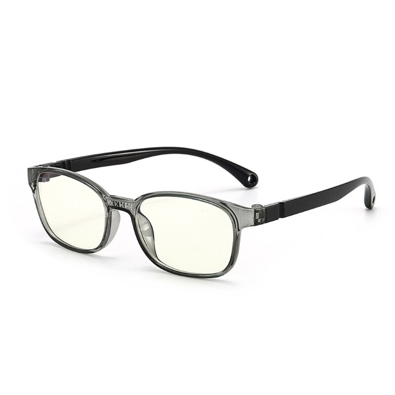Lunettes à la pour enfants, lumière bleue, filtre Anti-éblouissement, lunettes pour filles et garçons, blocage de la monture optique, lentilles claires TR90: GRIS