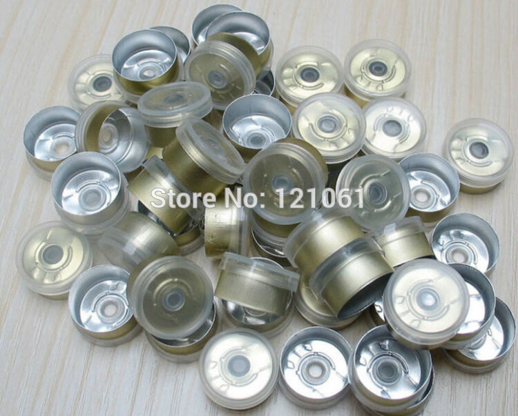 QUARKZMAN Flip Off Kappen 20mm - 200 Stück Alu-Kunststoff Verschlüsse Für Glasfläschchen