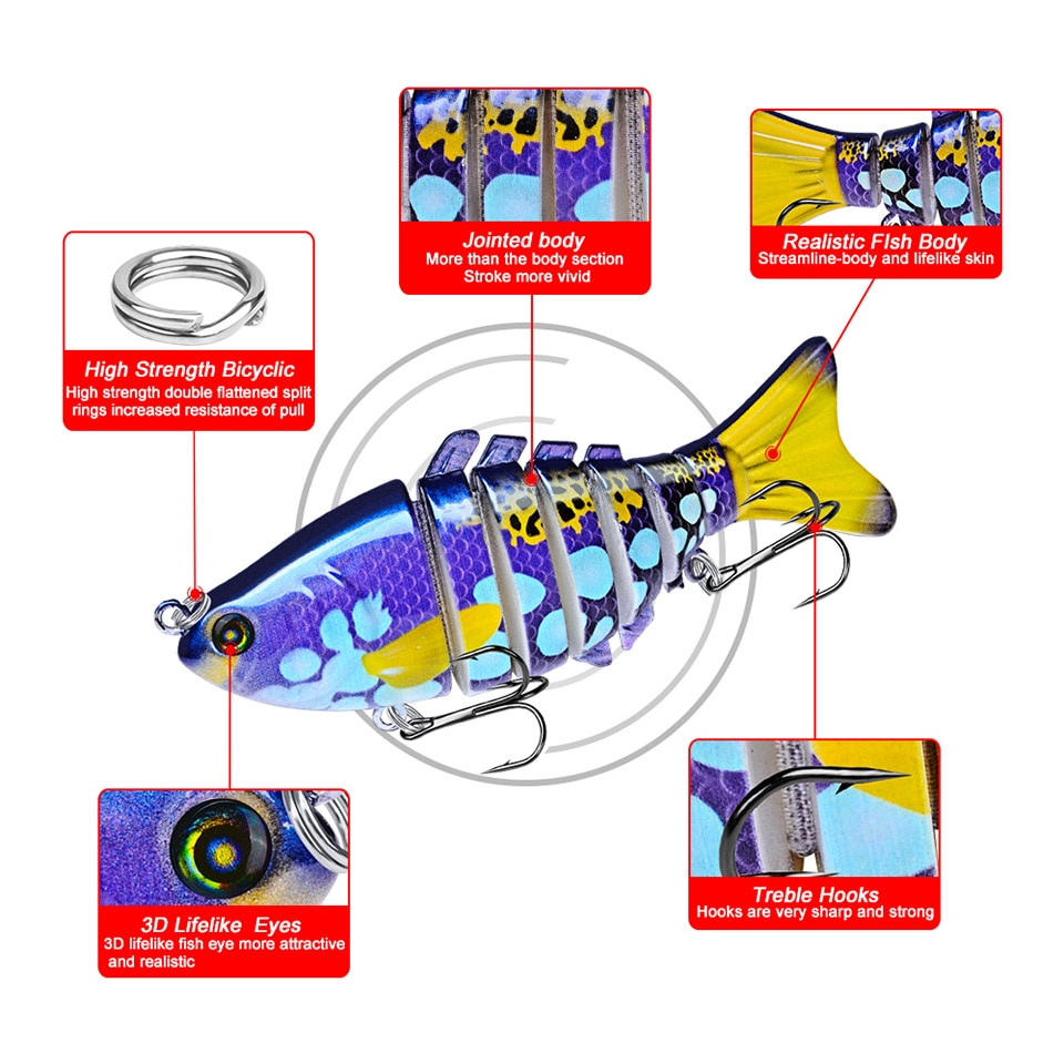 1 pçs pesca iscas corrico nadar minnow wobbler multi-seção duro bait100mm15g artificial crankbait jerkbait pesca tacklelure