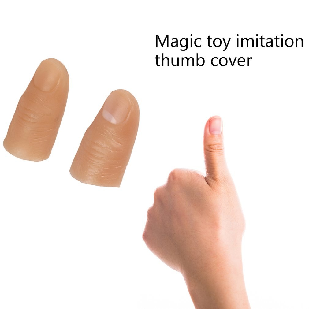 5pcs Funny Toy Soft Simulation Thumb Large Size Finger Sleeve With Nails Prosthetic Finger Magic Prop Toys