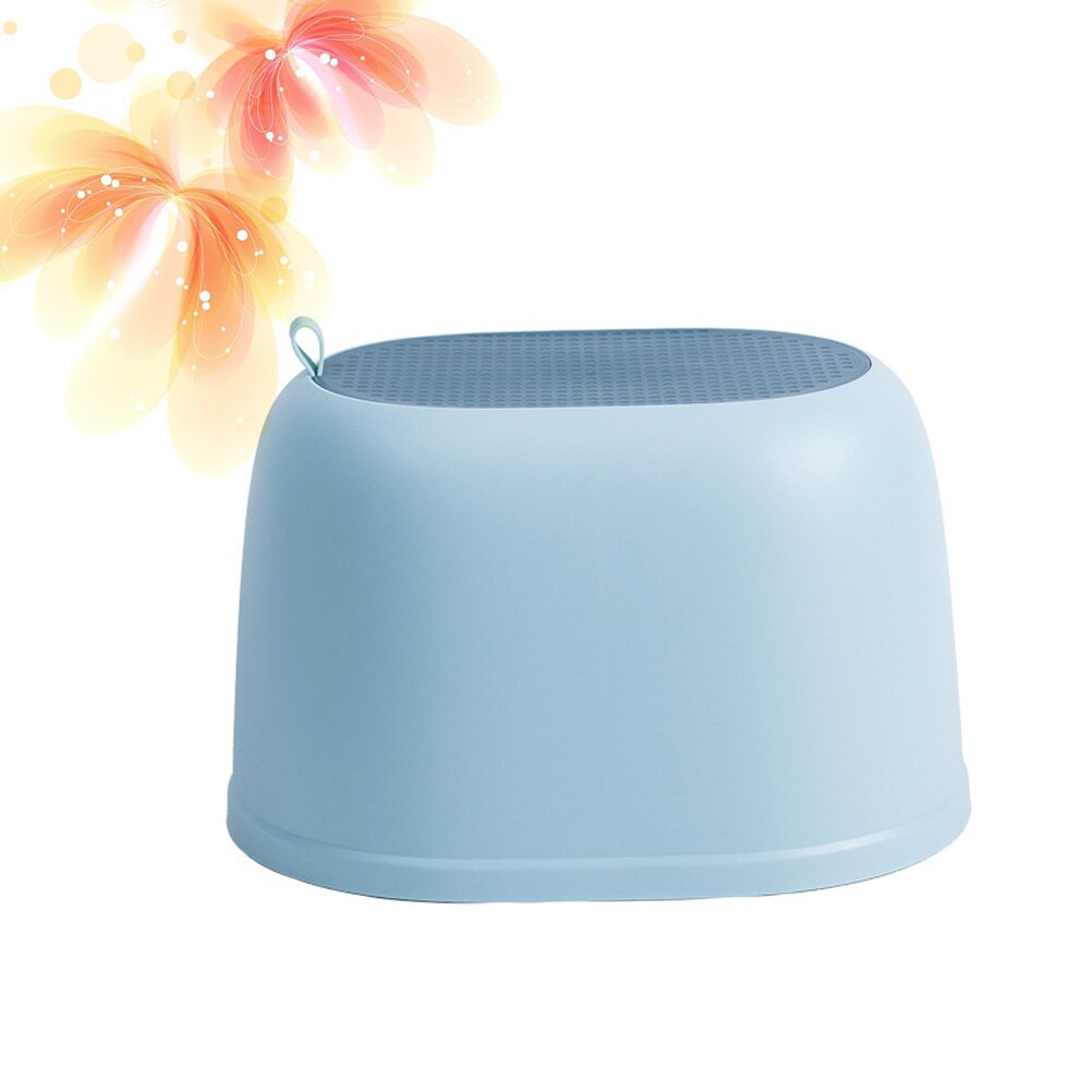 1pc Bench Anti Plastic Household Portable Bench for Living Room Bathroom Home: Light blue