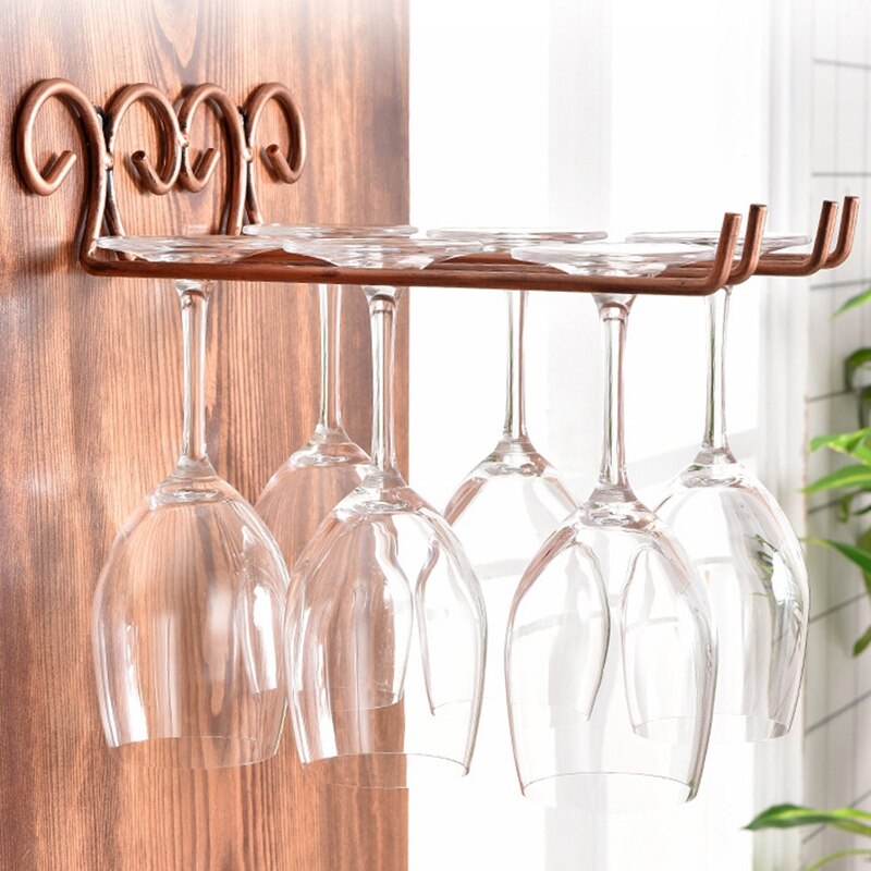 Rvs Cup Bekers Display Rack Wall Mount Wijnglas Hanger Houder Opknoping Rack Plank Bar Gereedschap Servies