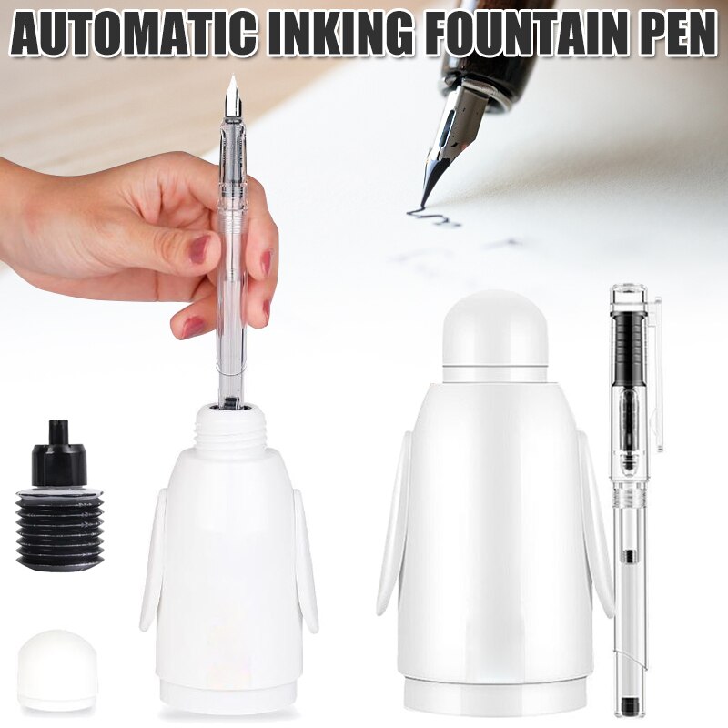 Automatic Ink Fountain Pen Fountain Pens for Writing Automatic Ink Pen Transparent Pen Student Pen Beginners Available S