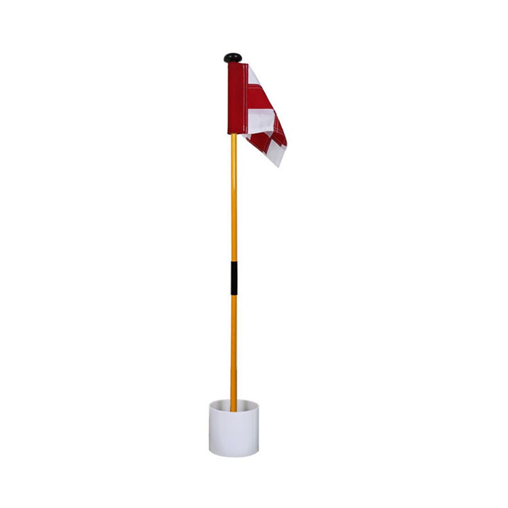 Golf flagga bakgård enkel installation övning stick hål kopp bärbara träningshjälpmedel putting green löstagbara utomhussporter: Röd vit