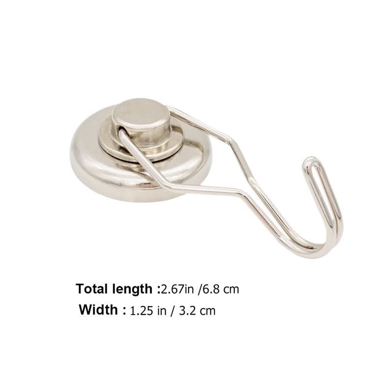 4Pcs Magnetic Hooks Powerful Heavy Duty Neodymium Magnet Hanger Strong Magnetic Cup Hanging Hangers Key Coat Wall Hook