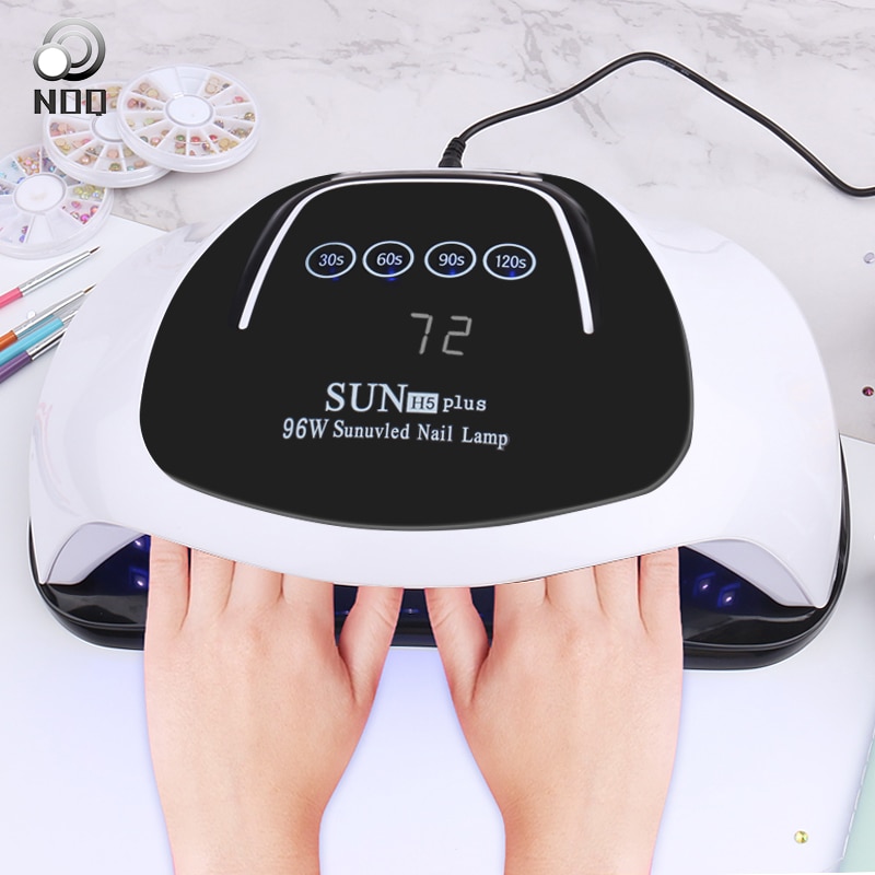 Lámpara LED NOQ Sun H5 Plus 96W para secador de uñas 36leds UV lámpara de uñas dos manos de alta potencia manicura máquina herramientas de uñas