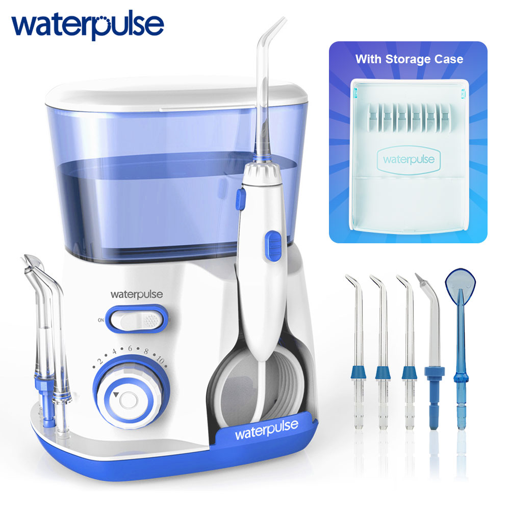 Vand tandtråd mundskylning bærbar dental vandstråle 800ml familie brug stor kapacitet vandtank vandtæt tandrenser
