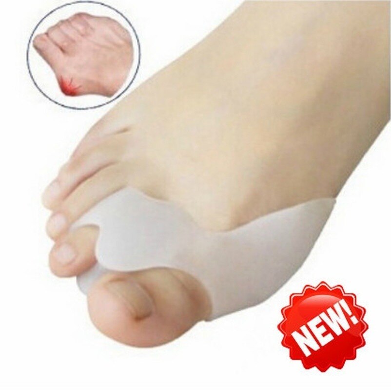 2Pcs Soft Silicone Toe Separator Straightener Thumb Crooked Thumb Toe Aligner Positioning Separator Foot Care Tool