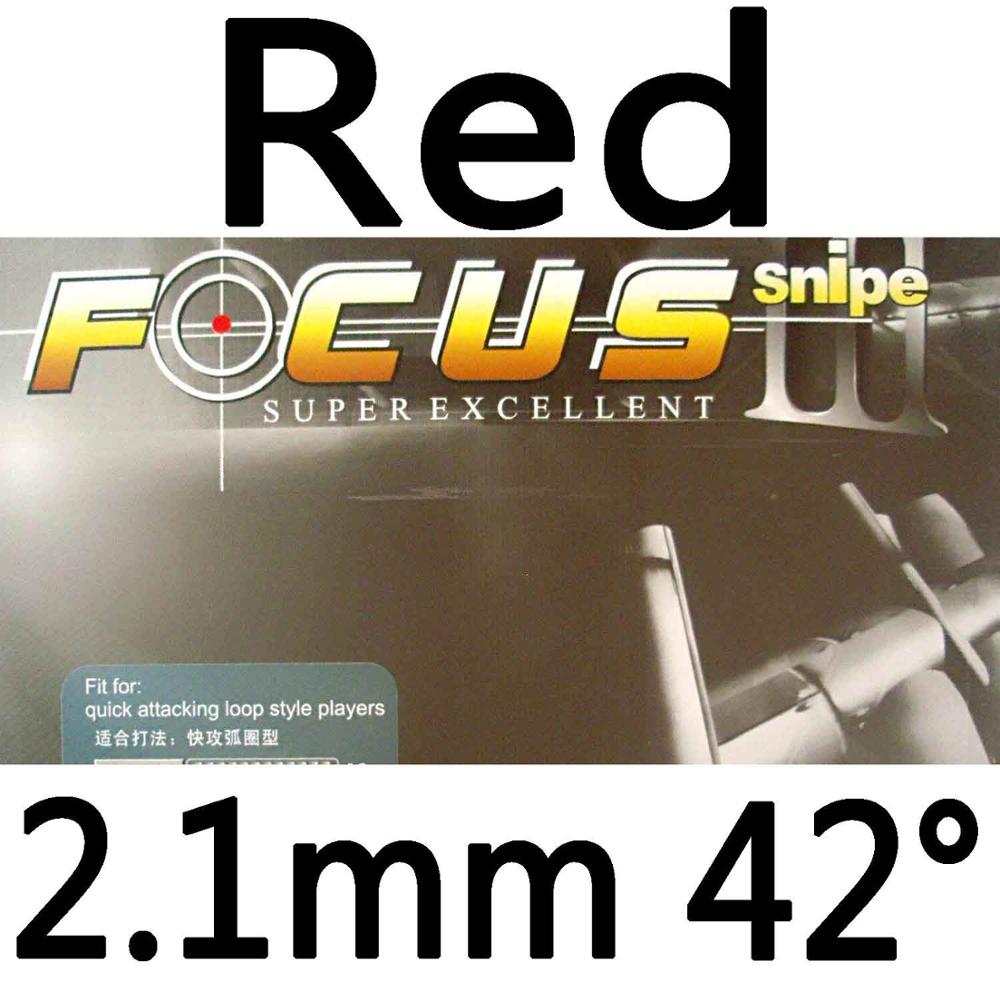 Guma do Tenisa Stołowego 729 Friendship FOCUS III FOCUS3 - Pips In - 2.1mm - H42/H44/H46: Czerwony 2.1mm H42